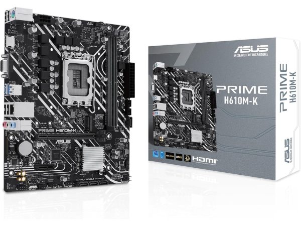 ASUS MB PRIME H610M-KLGA 1700, 2x DDR5,1x M.2,6xUSB1x VGA, 1x HDMI, mATX