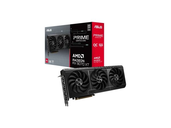 ASUS VGA PRIME-RX9070XT-O16G9070XT, 16GB, 1x HDMI, 3x DP
