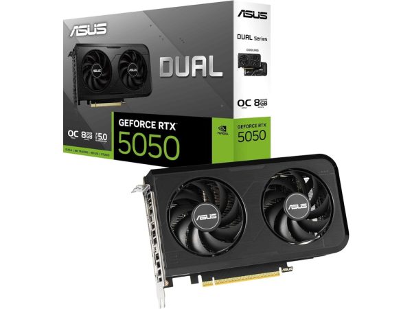 ASUS VGA DUAL-RTX5050-O8G 8GB GDDR6 OC, 128-bit, 3x DP, 1x HDMI