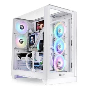 Thermaltake View 390 TG SnowMid Tower, tempered glass2x120mm PWM fan, GPU: 460mm