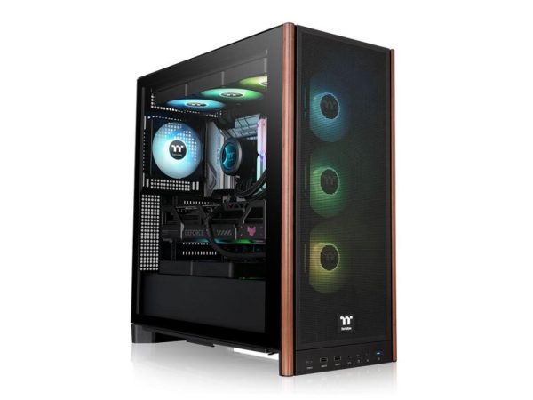 Thermaltake S370 WS, Mid Towertempered glass, wood accents4x120mm PWM fans, GPU: 410mm