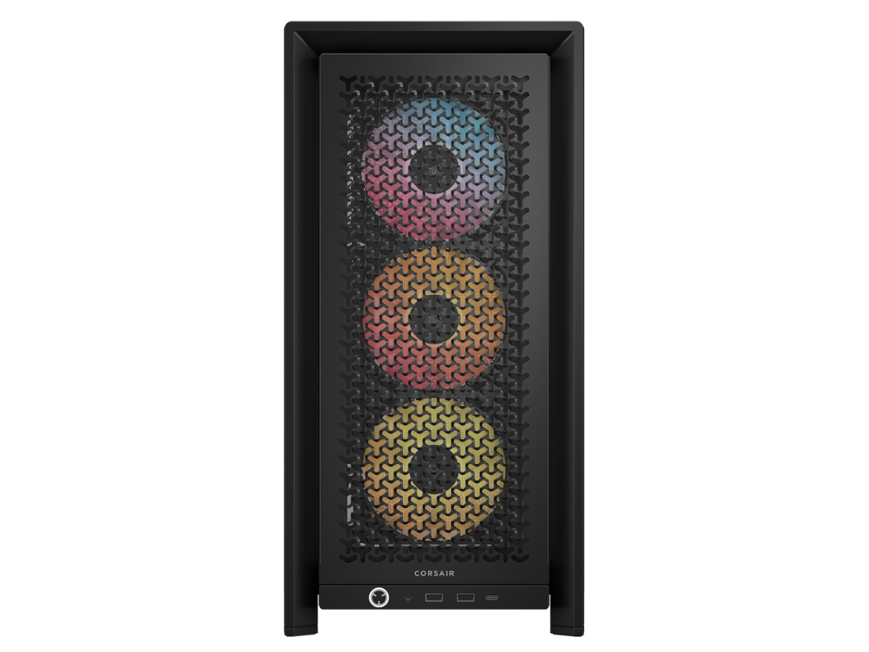 CORSAIR FRAME 4000D RS ARGB3xRS120 ARGB fans, 360mm rad170mm cooler, 430mm GPU, ATX, Black - Image 2