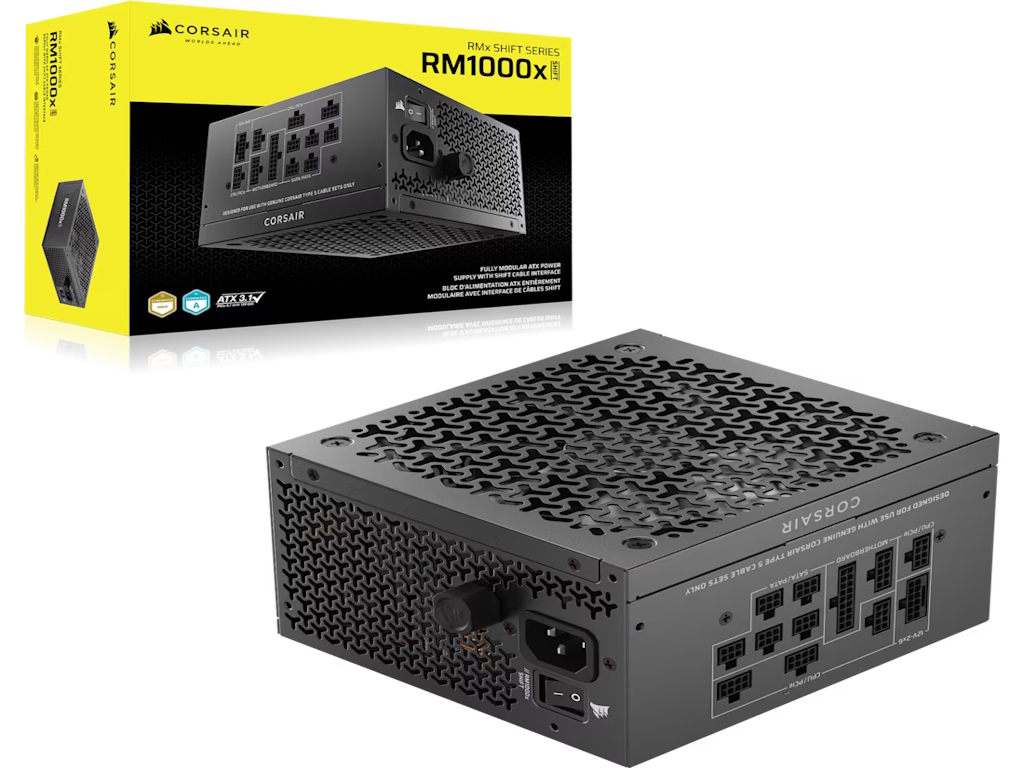 Corsair PSU RM1000x Shift80PLUS, Gold, Fully ModularATX 3.1, PCIe 5.1 - Image 2