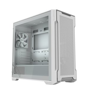Gigabyte Case GB-C102GI  C102 Glass, Mid Tower, White  2x 120mm Fans, mATX