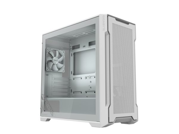 Gigabyte Case GB-C102GI  C102 Glass, Mid Tower, White  2x 120mm Fans, mATX