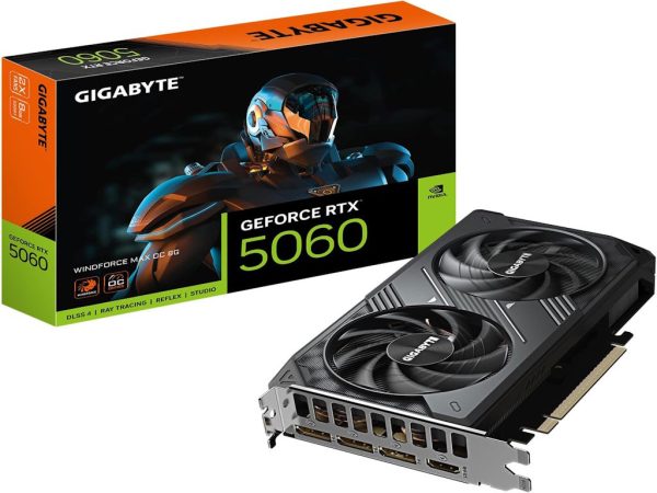 Gigabyte 5060 Windforce MAX OC 8GB GDDR7, 128-bit, 3x DP, 1x HDMI