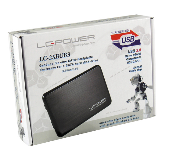 LC-Power LC-25BUB3 Enclosure2.5" USB 3.0,ultra slim - Image 2