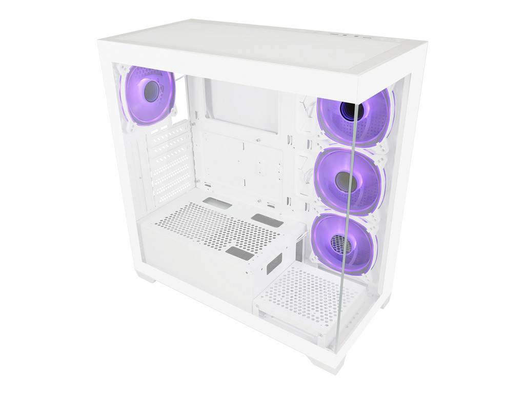 LC-Power Case Gaming 715W Midi-tower, ATX, 4x ARGB fan1x USB-C, 2x USB-A, White - Image 2