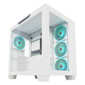 LC-Power Case Gaming 807W Midi-ATX, white, HD Audio, 4x 120mm ARGB fan, 1x USB-C