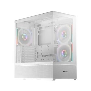 LC-Power Case Gaming 812WQuartz Vision, Midi-Tower, ATX3xARGB fans,GPU: 400mm, CPU Cooler: 190m