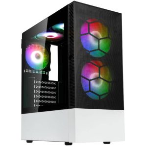 Kolink Observatory MX Mesh ARGB, Mid-tower, ATX 5x ARGB Fans, Black/White