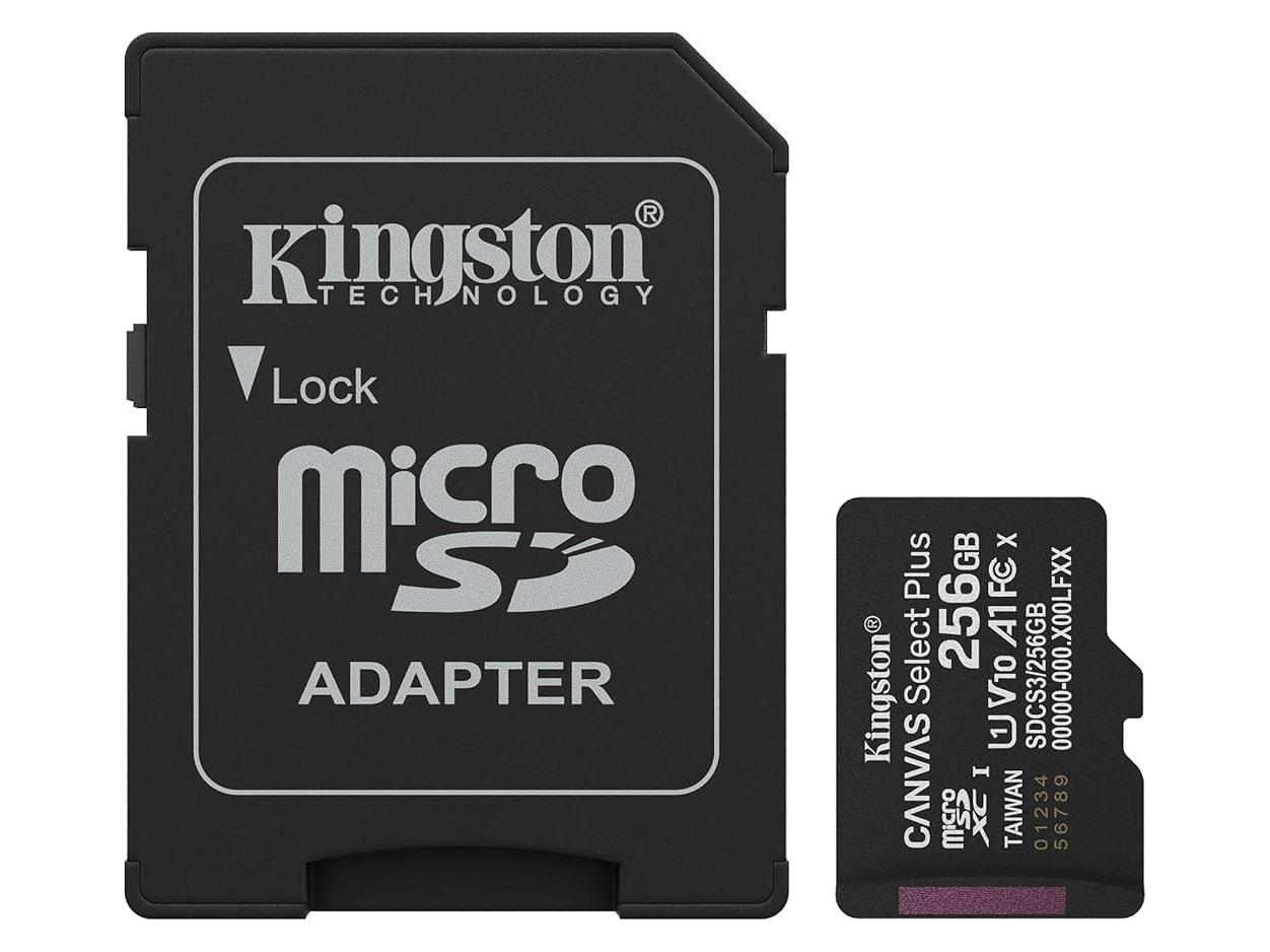 Kingston microSD 256GB Class10Canvas Select Plus150MBs Read,Class 10 UHS-I