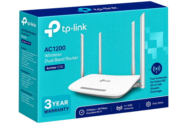 TP-LINK ARCHER C50 AC1200 DUAL BAND RUTER