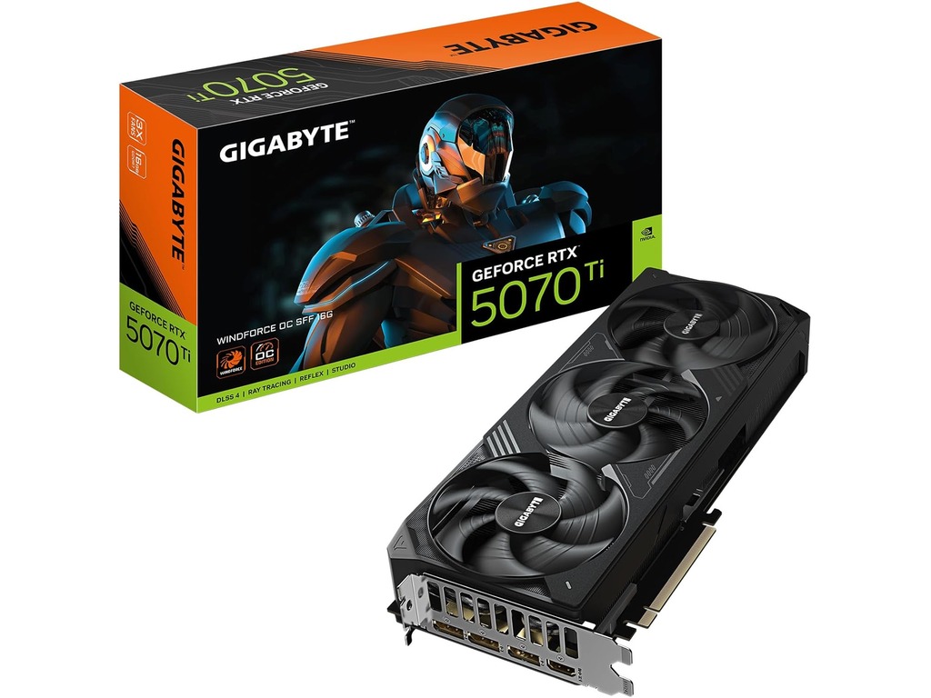 Gigabyte 5070 Ti Windforce OCSFF 16GB GDDR7, 256-bit3xDP, 1xHDMI