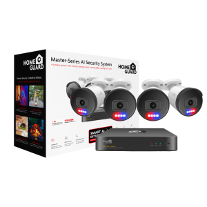 Homeguard POE Set 4K NVR 8CH+4 kamere, svjetlosno/zvučni alarm, AI detekcija
