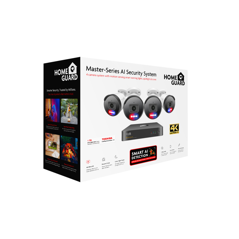 Homeguard POE Set 4K NVR 8CH+4 kamere, svjetlosno/zvučni alarm, AI detekcija - Image 4