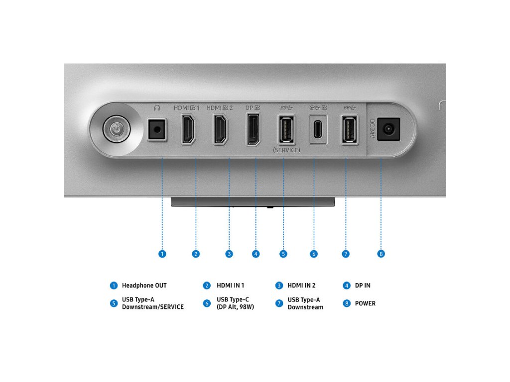 Samsung 32" Odyssey G8 G80SH4K,240Hz, OLED, 0.03ms2xHDMI, DP, USB 3.2, Type-C(98W) - Image 8