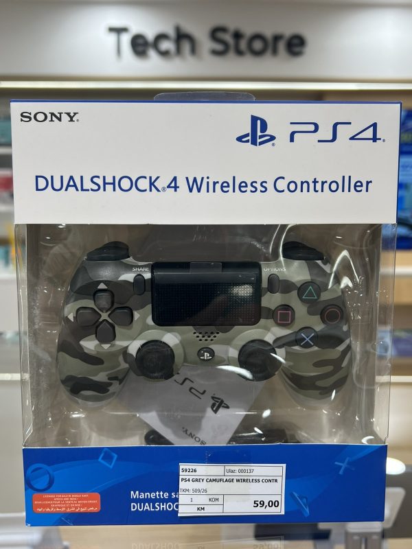 PS4 GREY CAMUFLAGE WIRELESS CONTROLLER
