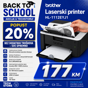 BROTHER LASERSKI PRINTER HL-1112EYJ1