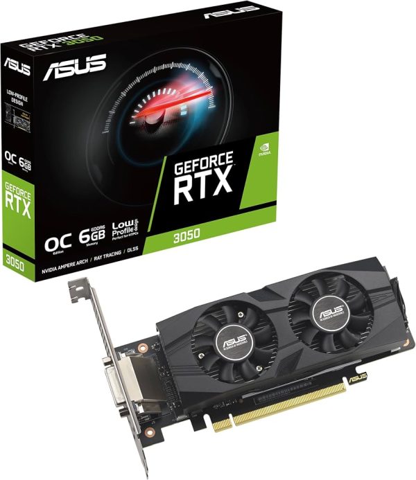 ASUS RTX3050-O6G-LP-BRK 6GB GDDR6, 96-bit,Low profile 1x HDMI, 1x DVI, 1x DP